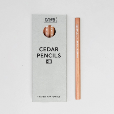 Six HB Pencil Refills for Ferrule