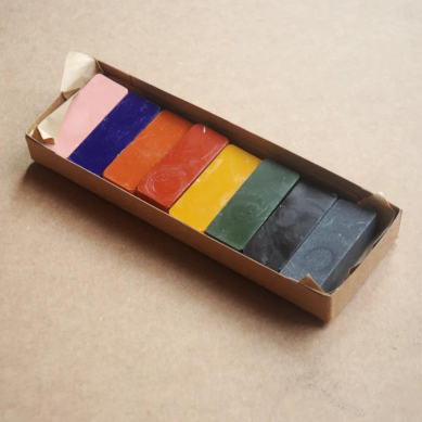 8 Beeswax Block Rubbing Crayons