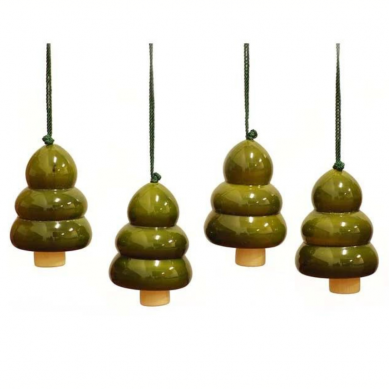 Christmas Wooden Tree Bells