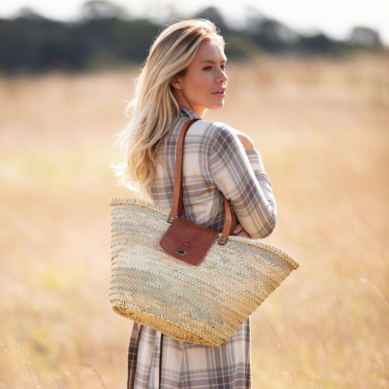 "the Safi" Large Rattan Tote Bag