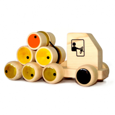 Rumbellory - Push Toy Lorry with Rotating Barrels