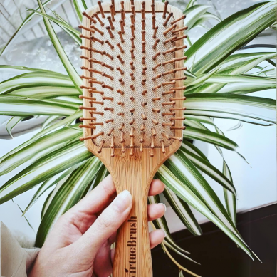 Bamboo Paddle Hair Brush with Round Pins