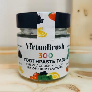 300 Four Flavour Mix Toothpaste Tabs - Glass Jar - 5 month supply