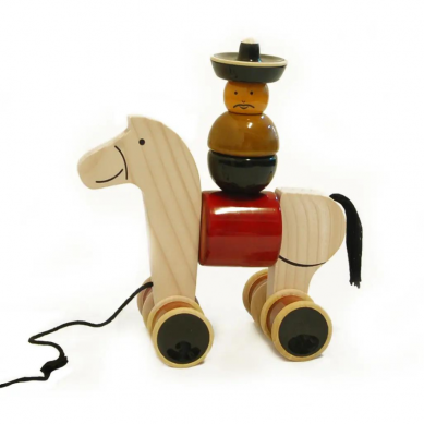 Hee Haw - Stack & Pull Along Toy Horse Rider