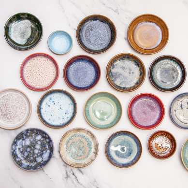 Ceramic Glazed Smudging Plates - Galaxy Glazes