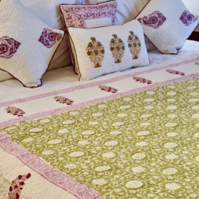 Alternate Rani Floral Striped Quilt