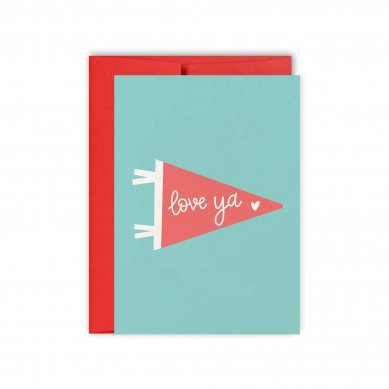 Love Ya Pennant Love Card