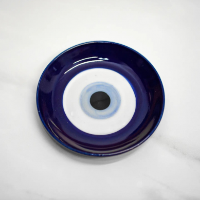 Ceramic Nazar Evil Eye Smudging Plates, Small Jewelry Dishes