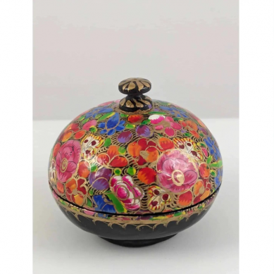 Handmade Round Trinket Box Small - Multi Coloured