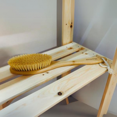 Long Bamboo Body Brush with Sisal Bristle Hemp String