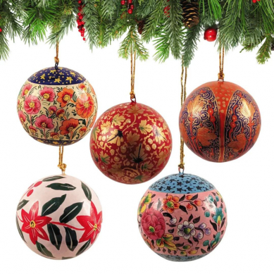 Christmas Baubles - Papier Mache