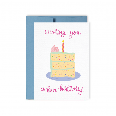 Wishing You A Fun Birthday Confetti Cake Card