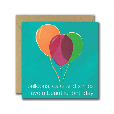 balloons, cake and smiles have a beautiful birthday