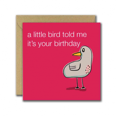 A little bird told me it's your birthday