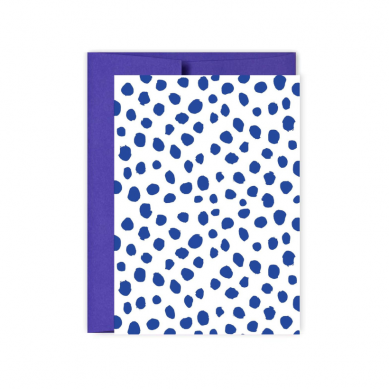 Blue Dotted Blank Greeting Card