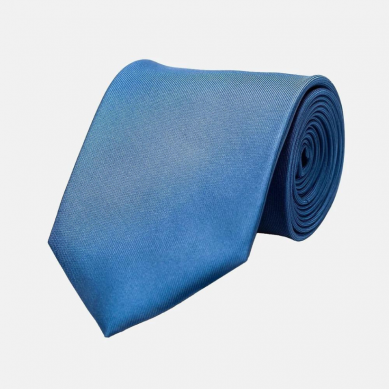 Handmade Luxury Plain Silk Tie - Kent Blue