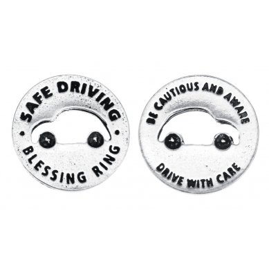 Safe Driving Blessing Ring Charm