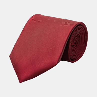 Handmade Luxury Plain Silk Tie - Burgundy