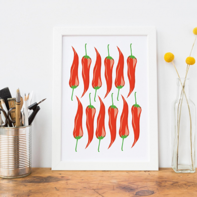 Chili Pepper Art Print