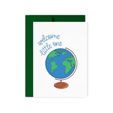 Welcome Little One Hand Illustrated New Baby Card