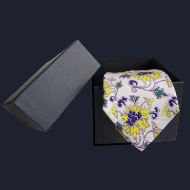 Handmade Floral Silk Tie