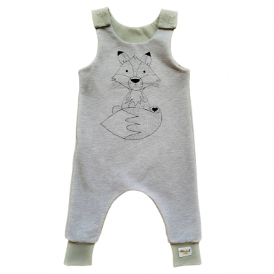 Fox Screen Printed Organic Cotton Jersey Romper