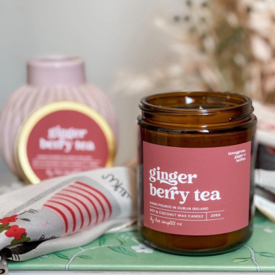 Ginger Berry Tea Amber Jar Candle