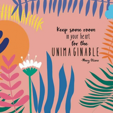 Keep some room.... Botanical quote print