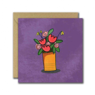 Purple Flowers Notelet