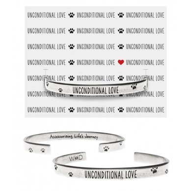 Unconditional Love Quotable Cuff Bracelet