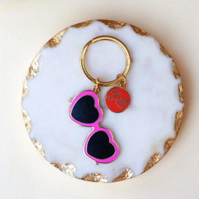 Heart Sunglasses Keychain