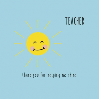 Teacher Sun Card