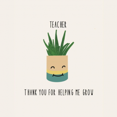 Teacher, thank you for helping me grow!