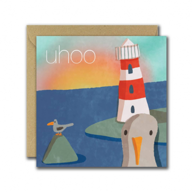 Uhoooo Everyday Greeting Card, Blank Inside