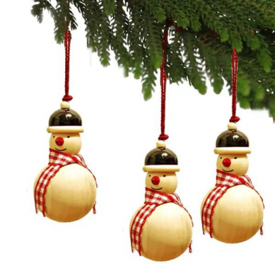 Christmas Wooden Snowman Decoration