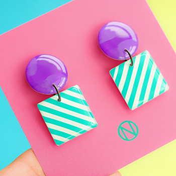 Stripes Mini Statement Earrings