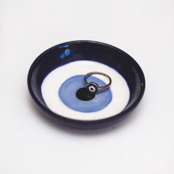 Ceramic Glazed Ring Dishes, Nazars / Evil Eyes