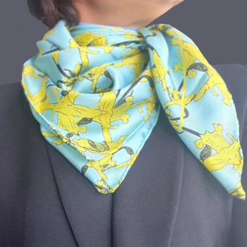 Daffodils Square Silk Scarf