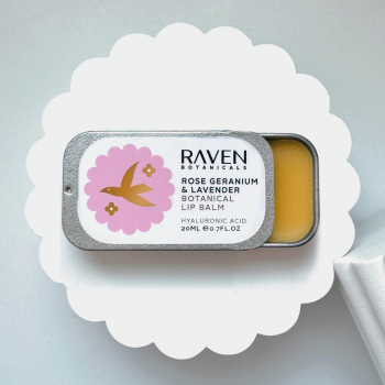 Botanical Lip Balm - Rose Geranium & Lavender 